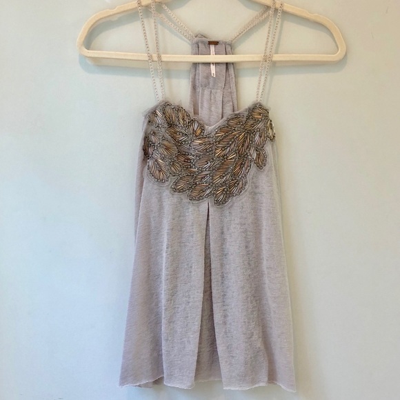 Free People Tops - Free People Jewel Beaded Tank